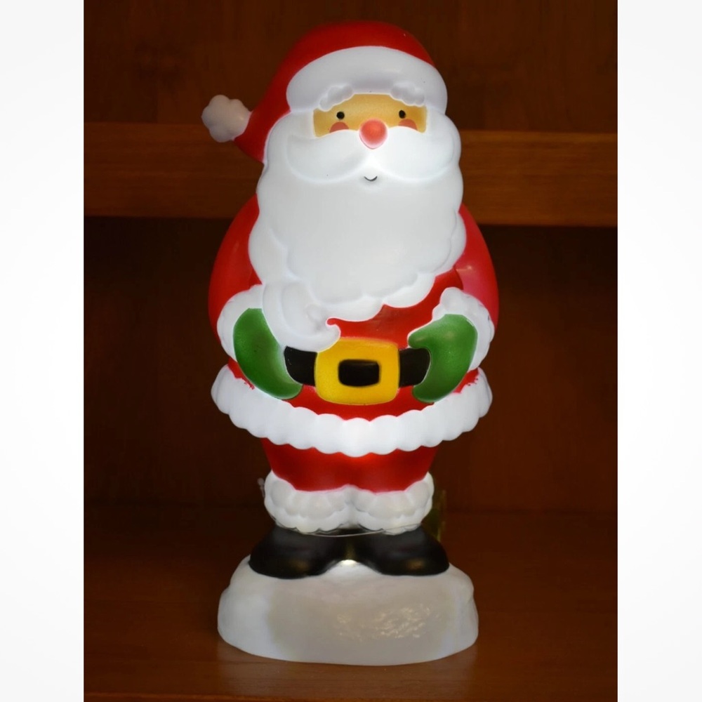 Ashland 14" Christmas Santa Claus LED Light up Vintage Style Blow Mold Figure